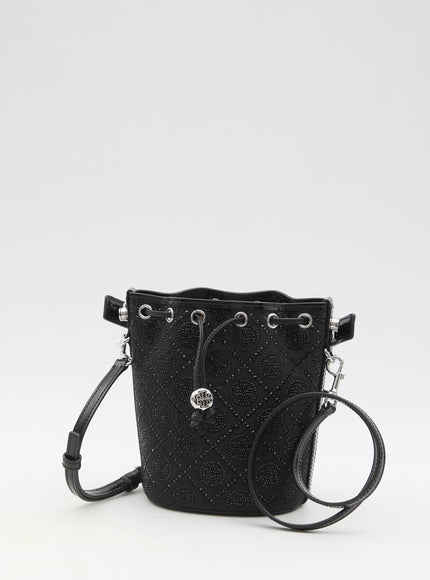 Tory Burch T Monogram Hotfix Mini Bucket Bag QT Black