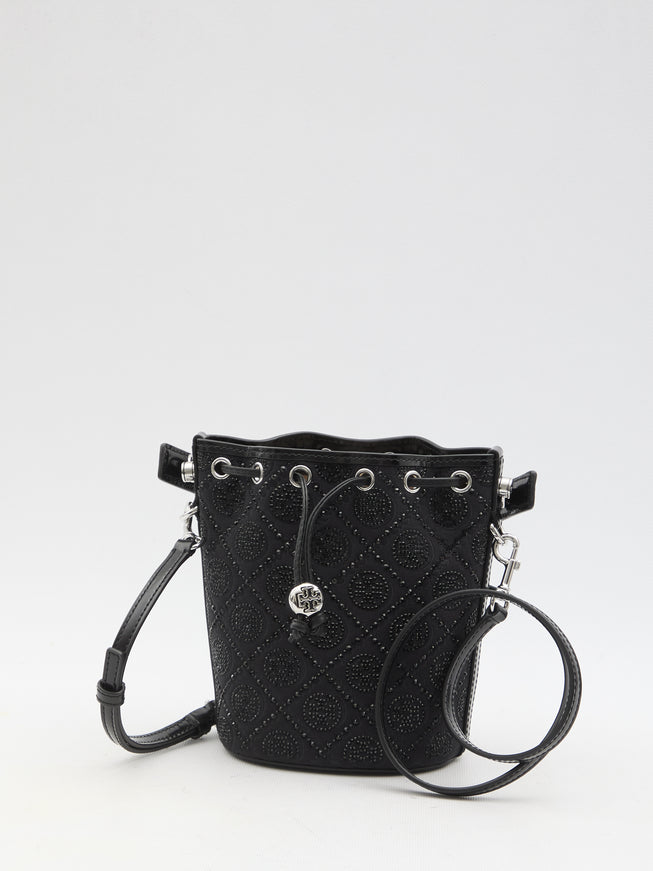 Tory Burch T Monogram Hotfix Mini Bucket Bag QT Black