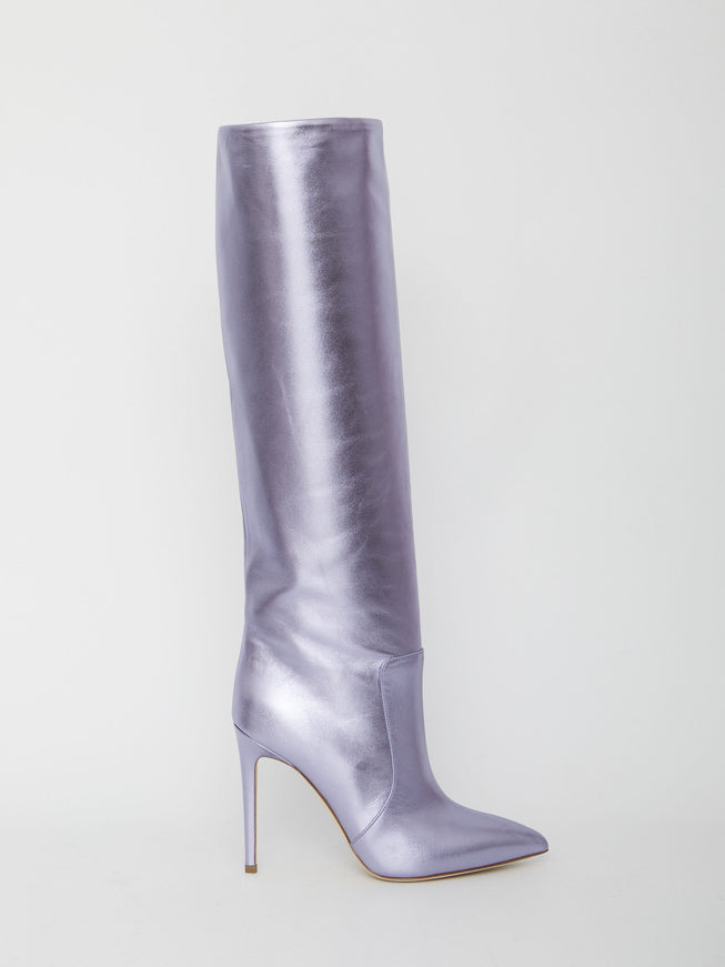 Paris Texas Lilac Leather Boots Purple