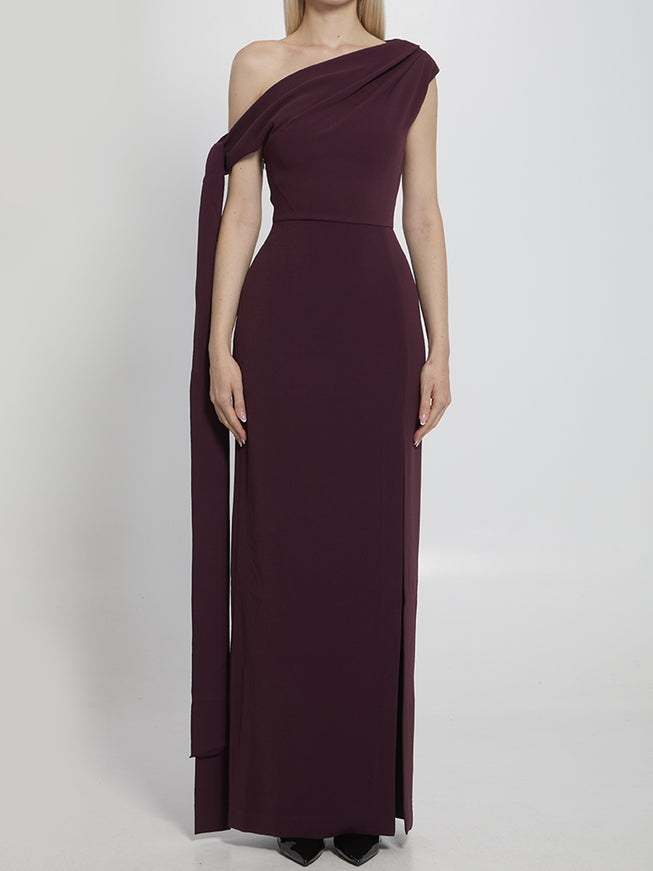 Solace London Irina Dress in Dark Purple Purple