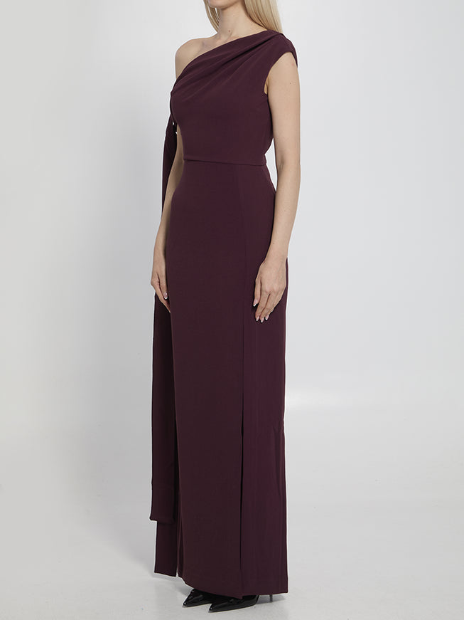 Solace London Irina Dress in Dark Purple Ellie Belle Solace London Irina Dress in Dark Purple Ellie Belle