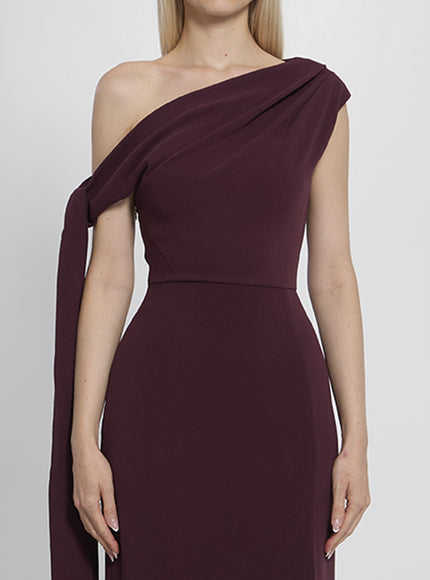 Solace London Irina Dress in Dark Purple