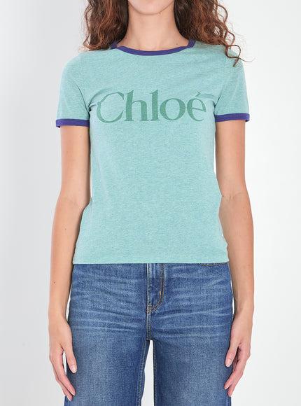 Chloe Logo T-shirt Green