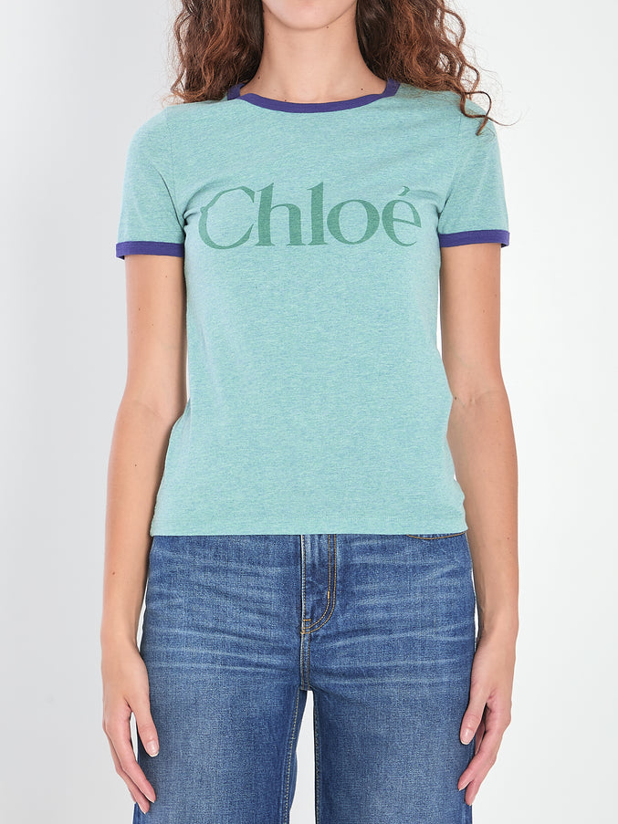 Chloe Logo T-shirt Green