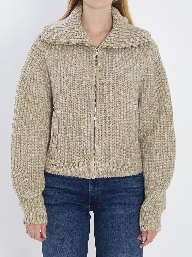 Lemaire Zipped Cardigan Beige