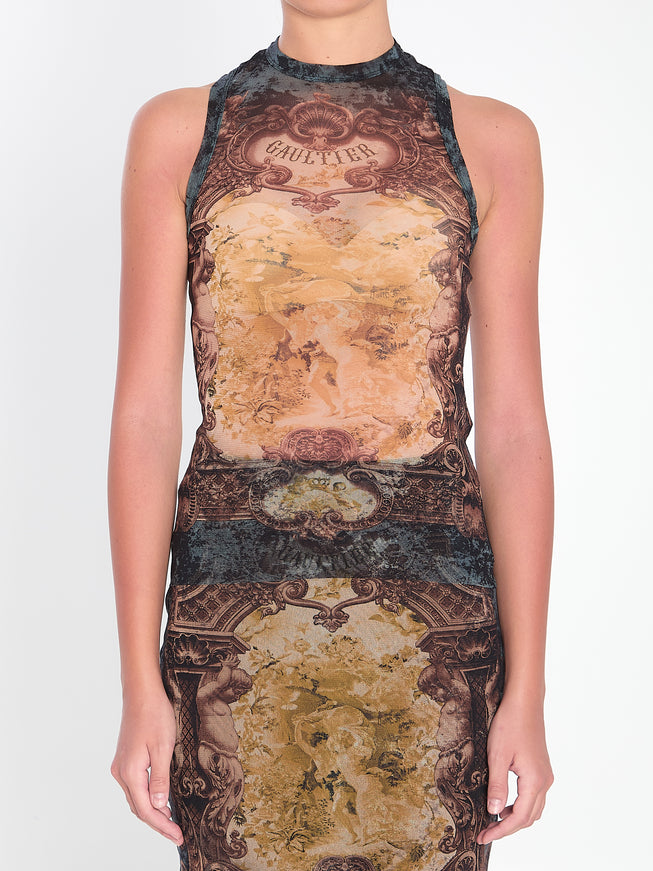 Jean Paul Gaultier Médaillon Tank Top Black