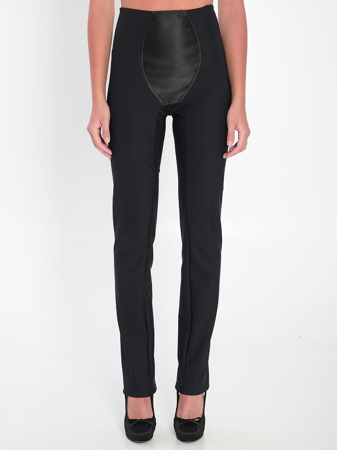Dolce & Gabbana Leggings In Stretch Satin Black