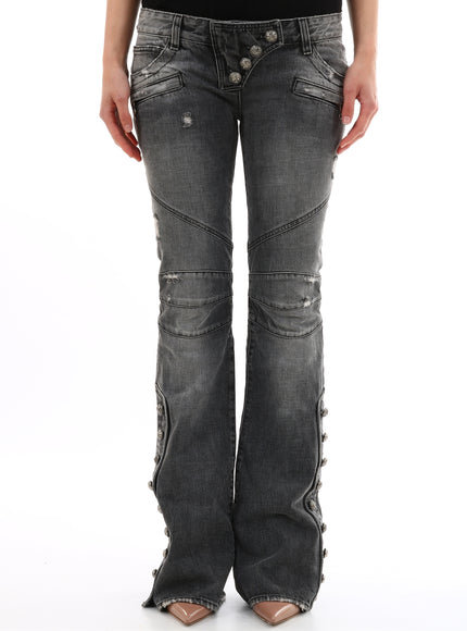 Balmain Flared Jeans 40 Grey
