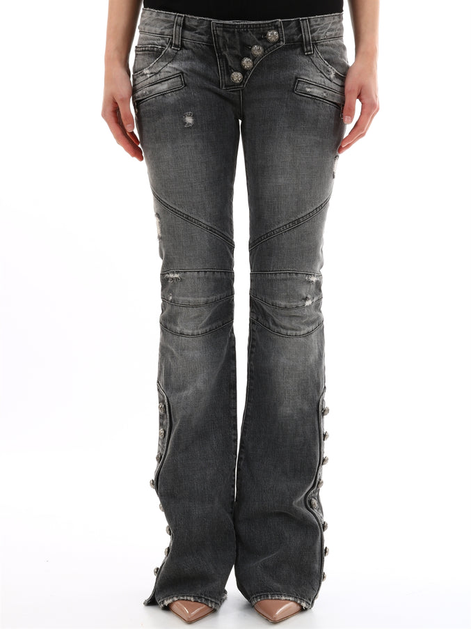 Balmain Flared Jeans 40 Grey