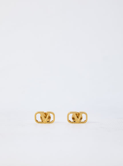 Valentino Garavani Vlogo Signature Earrings QT Gold