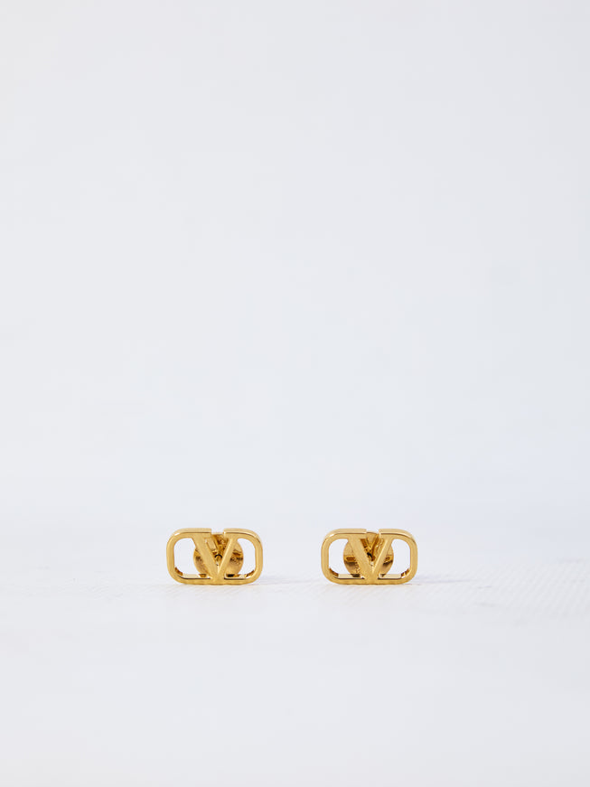 Valentino Garavani Vlogo Signature Earrings QT Gold