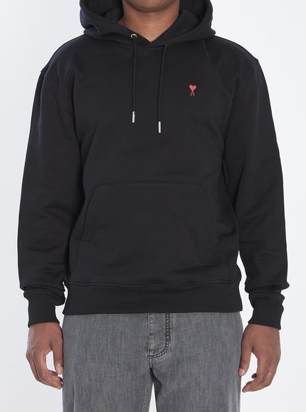 Ami Paris Ami De Coeur Hoodie Black