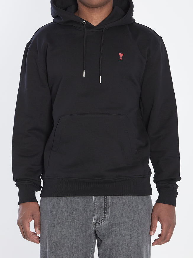 Ami Paris Ami De Coeur Hoodie Black