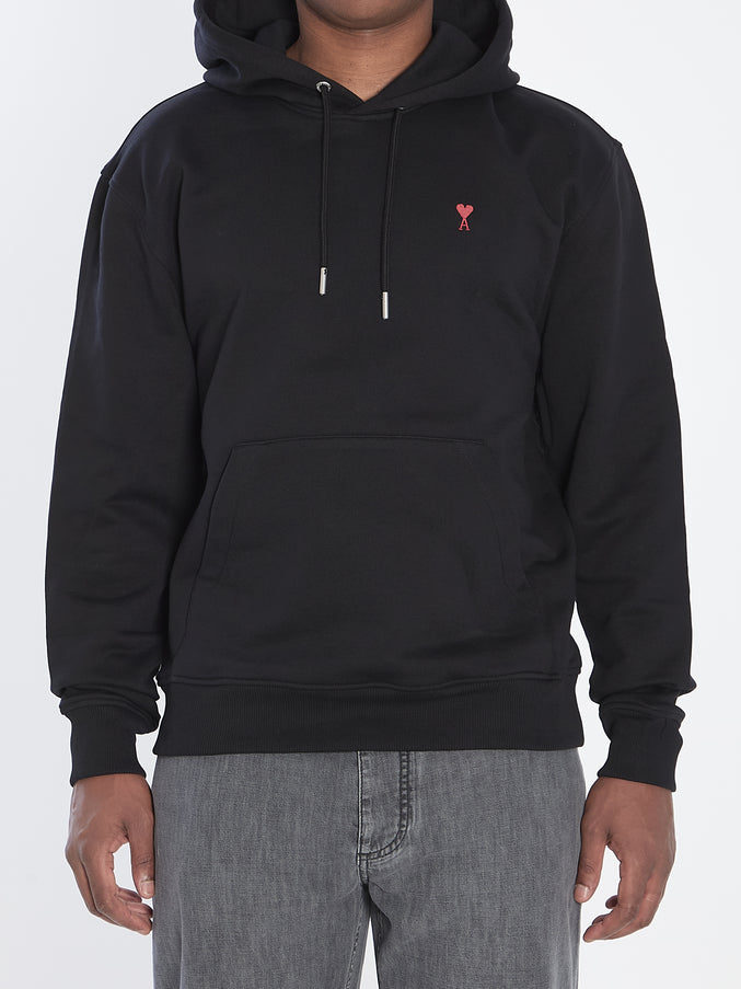 Ami Paris Ami De Coeur Hoodie Black