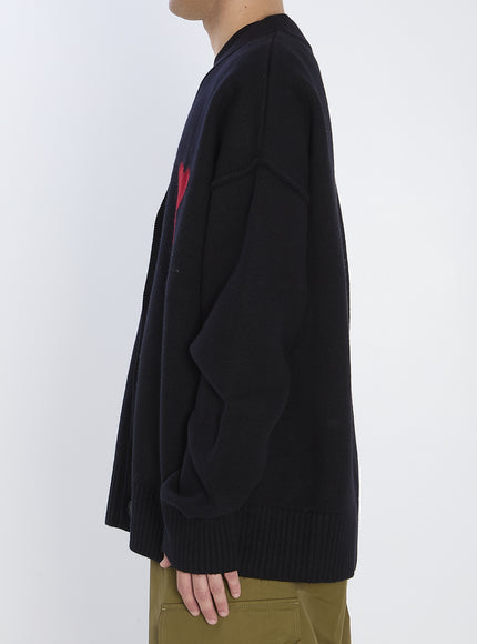 Ami Paris Ami De Coeur Cardigan