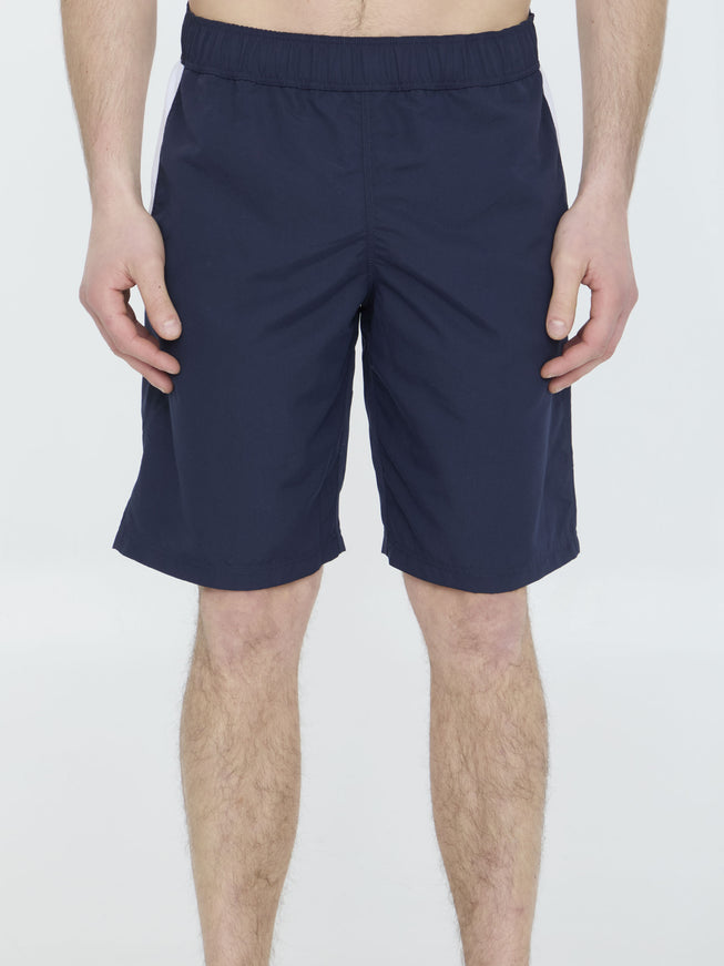 Palm Angels Overlogo Swimshorts Blue