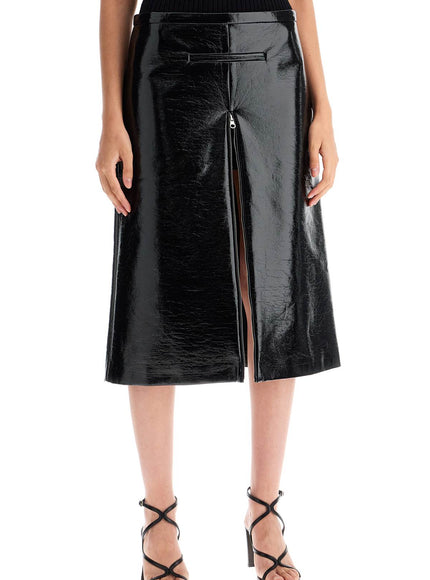 Courreges vinyl midi skirt in seven