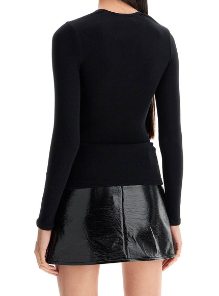 Courreges fitted long-sleeve top