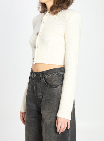 Self Portrait Embellished Trim Cardigan