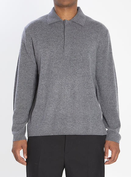 Lisa Yang Emil Polo Sweater Grey