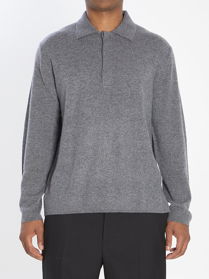 Lisa Yang Emil Polo Sweater Grey
