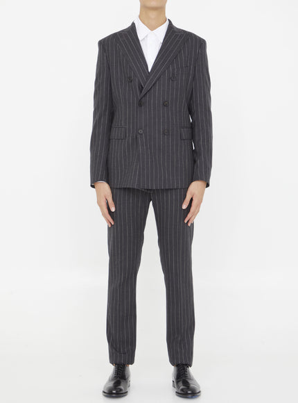 Tonello Pinstriped Two-piece Suit Grey