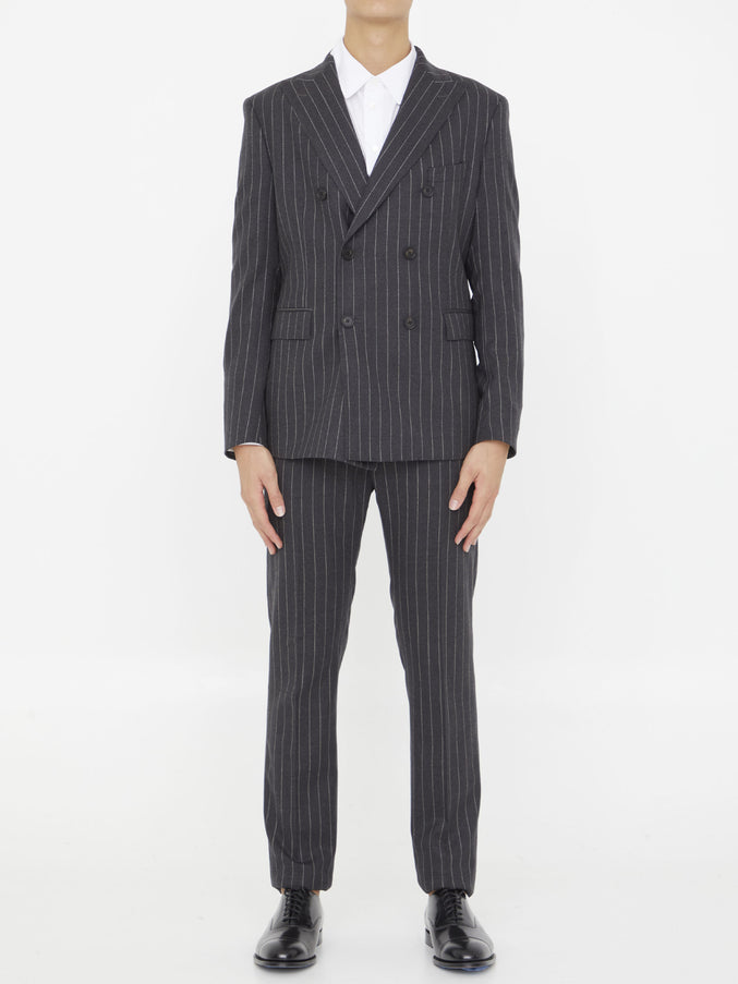 Tonello Pinstriped Two-piece Suit Grey