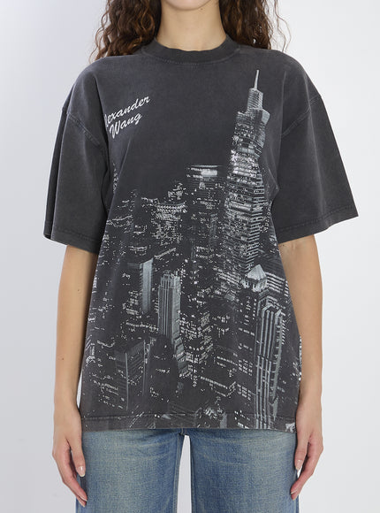 Alexander Wang T-shirt With Rhinestones Black