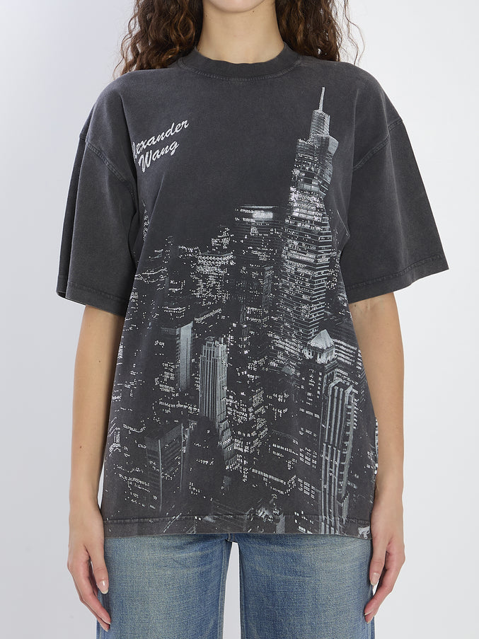Alexander Wang T-shirt With Rhinestones Black