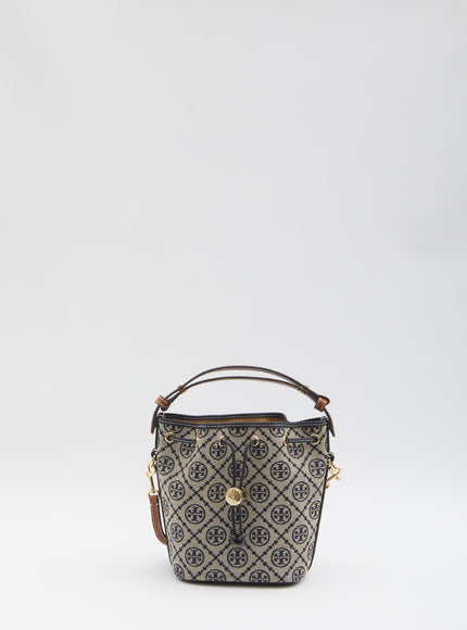 Tory Burch T Monogram Bucket Bag Mini QT Blue