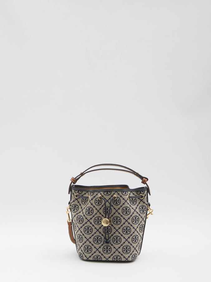 Tory Burch T Monogram Bucket Bag Mini QT Blue