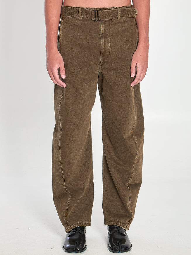 Lemaire Twisted Denim Trousers Green