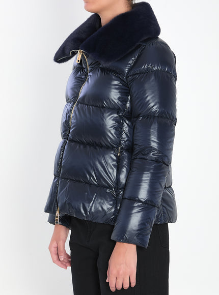 Herno Light Puffer With Collar Fur