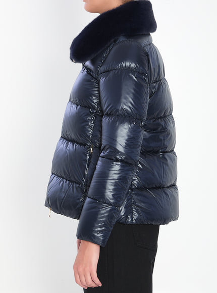 Herno Light Puffer With Collar Fur