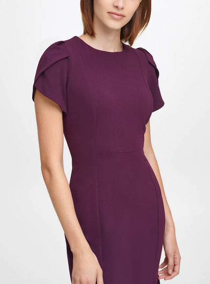 Calvin Klein Women's Short-Sleeve Midi Dress in Purple