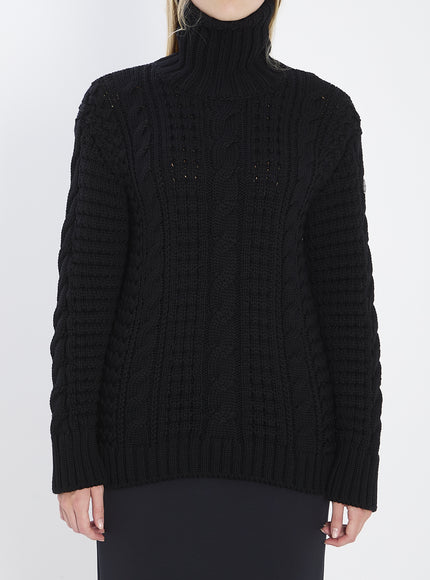 Moncler X Edward Enningful Ee72 Turtleneck Sweater Tricot Black