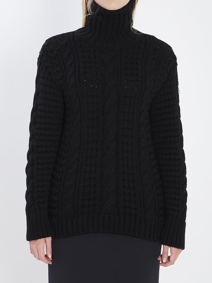 Moncler X Edward Enningful Ee72 Turtleneck Sweater Tricot Black