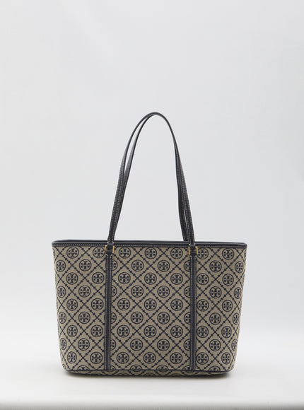 Tory Burch T Monogram Small Zip Tote Bag QT Blue