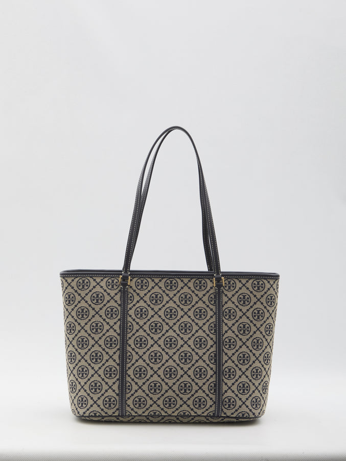 Tory Burch T Monogram Small Zip Tote Bag QT Blue