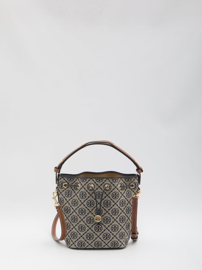 Tory Burch T Monogram Bucket Bag QT Blue