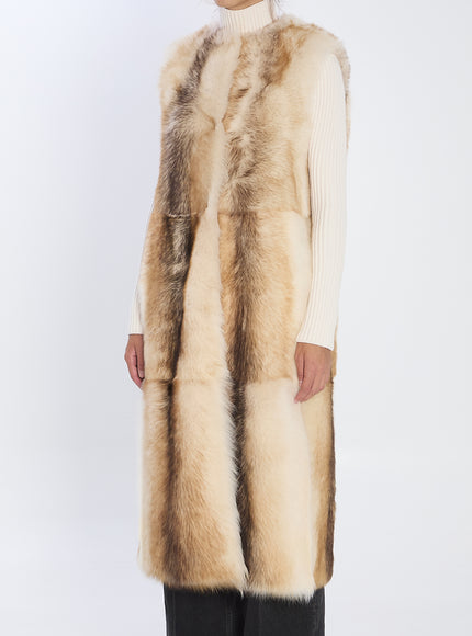 Yves Salomon Long Lamb Fur Vest