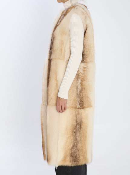Yves Salomon Long Lamb Fur Vest