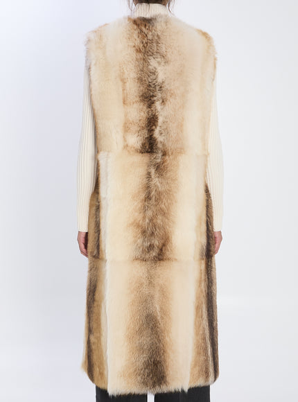 Yves Salomon Long Lamb Fur Vest
