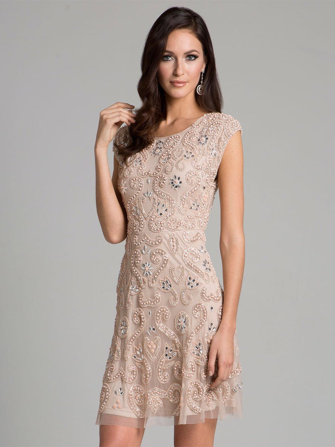 Lara New York 33404 Nude Short Dress Blush