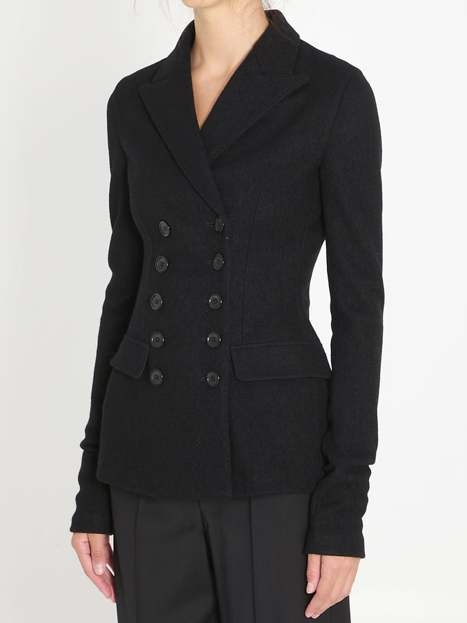 Dolce & Gabbana Double-breasted Jacket In Wool Cloth