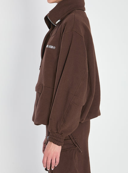 The Attico Brown Anorak Sweatshirt