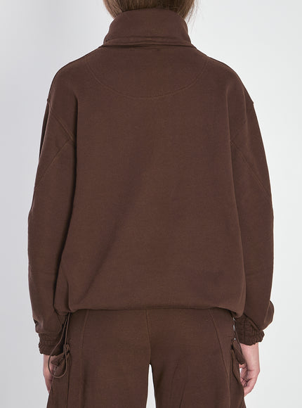 The Attico Brown Anorak Sweatshirt
