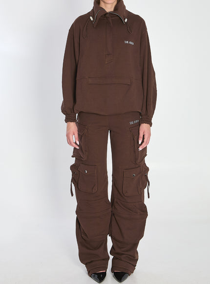 The Attico Brown Anorak Sweatshirt