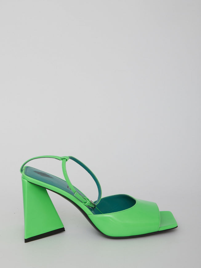 The Attico Green Piper Sandals Green