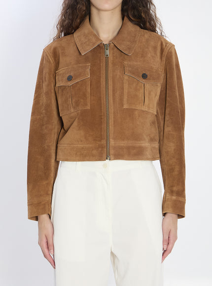 Arma Helen Suede Jacket Brown